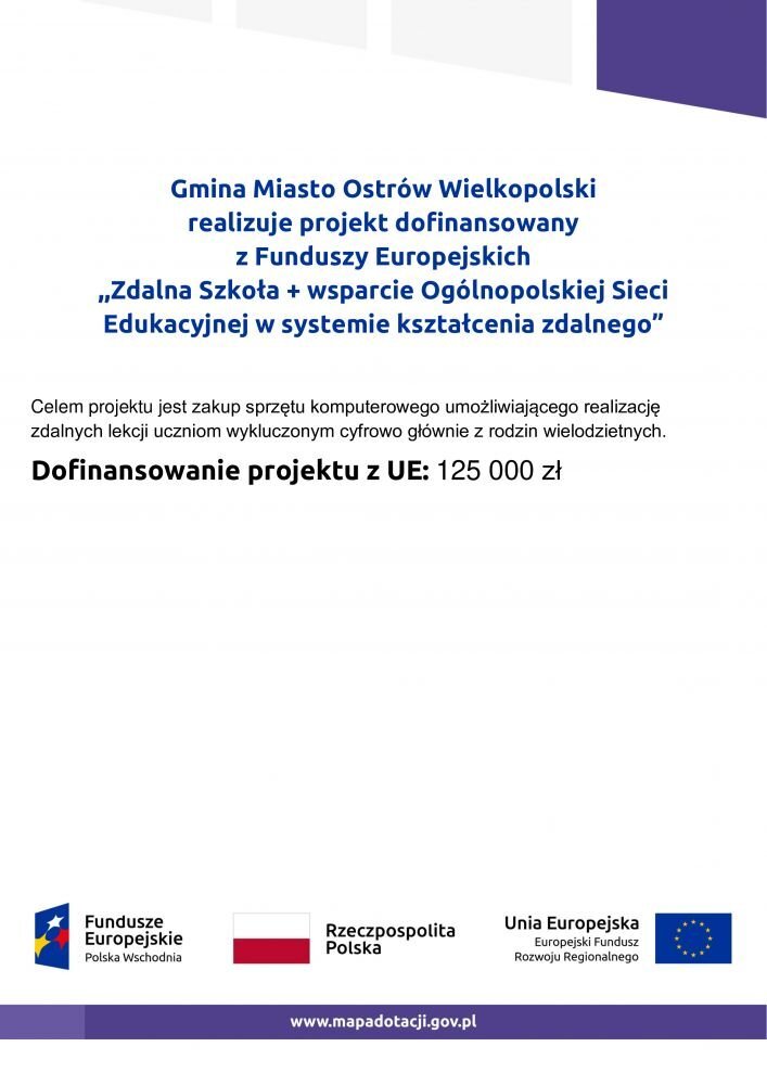 Wsparcie w ramach grantu Zdalna Szkoła + 