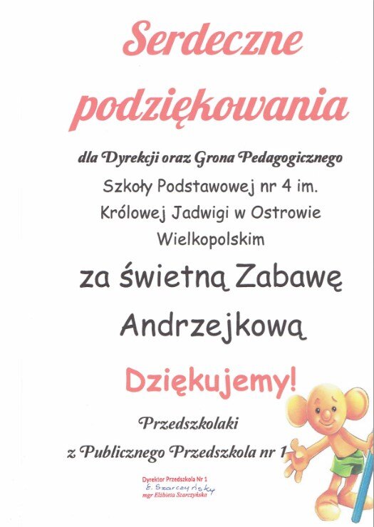 podziekowania
